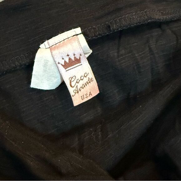 Vintage 80s Coco Avante Crinkle Satin Wide-Leg Jumpsuit – blue, black - Pop Star - Picture 6 of 10